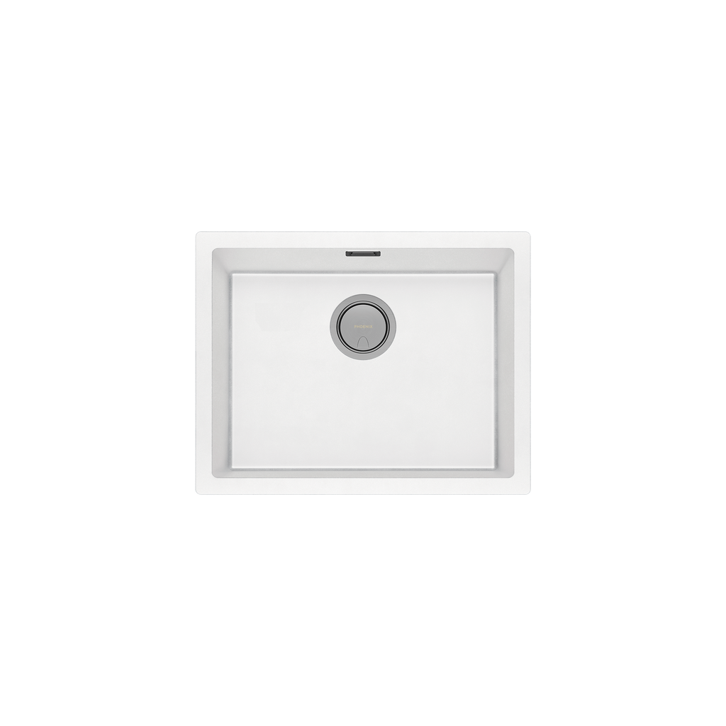 5000 Large Single Bowl Sink  Matte White Granite