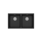 5000 Double Bowl Sink  Matte Black Granite