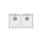 5000 Double Bowl Sink  Matte White Granite
