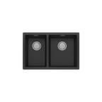 5000 1-3/4 R/H Bowl Sink Matte Black Granite