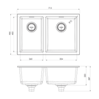 5000 1-3/4 R/H Bowl Sink Matte White Granite