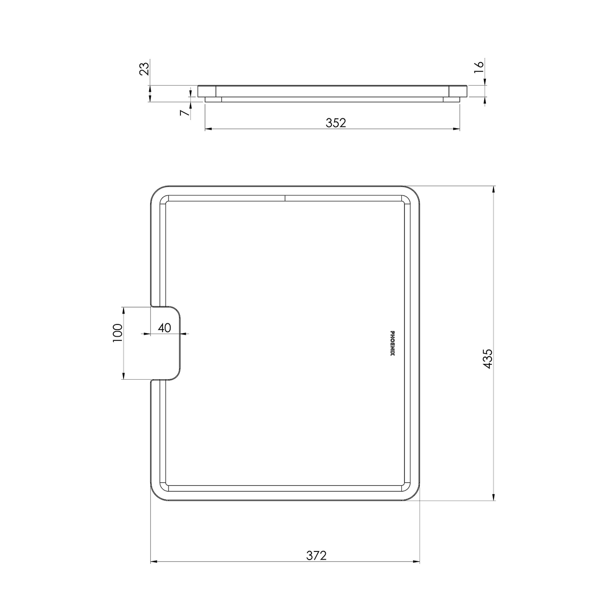 Large Chopping Board 435mm x 372mm
