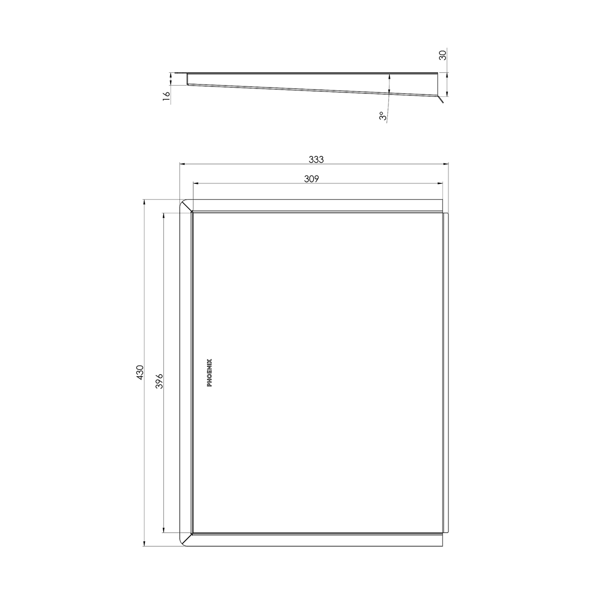 Benchtop Drainer Tray Stainless Steel