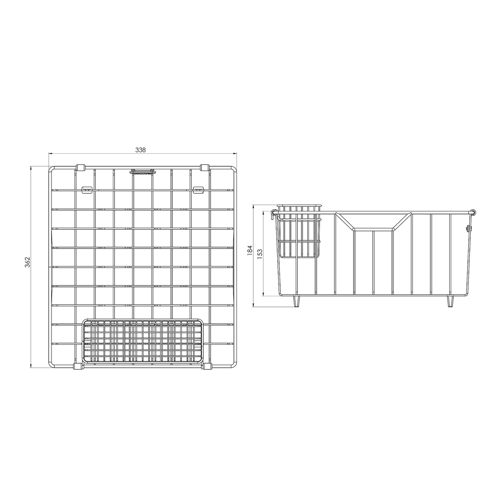 Wire Basket Brushed Black