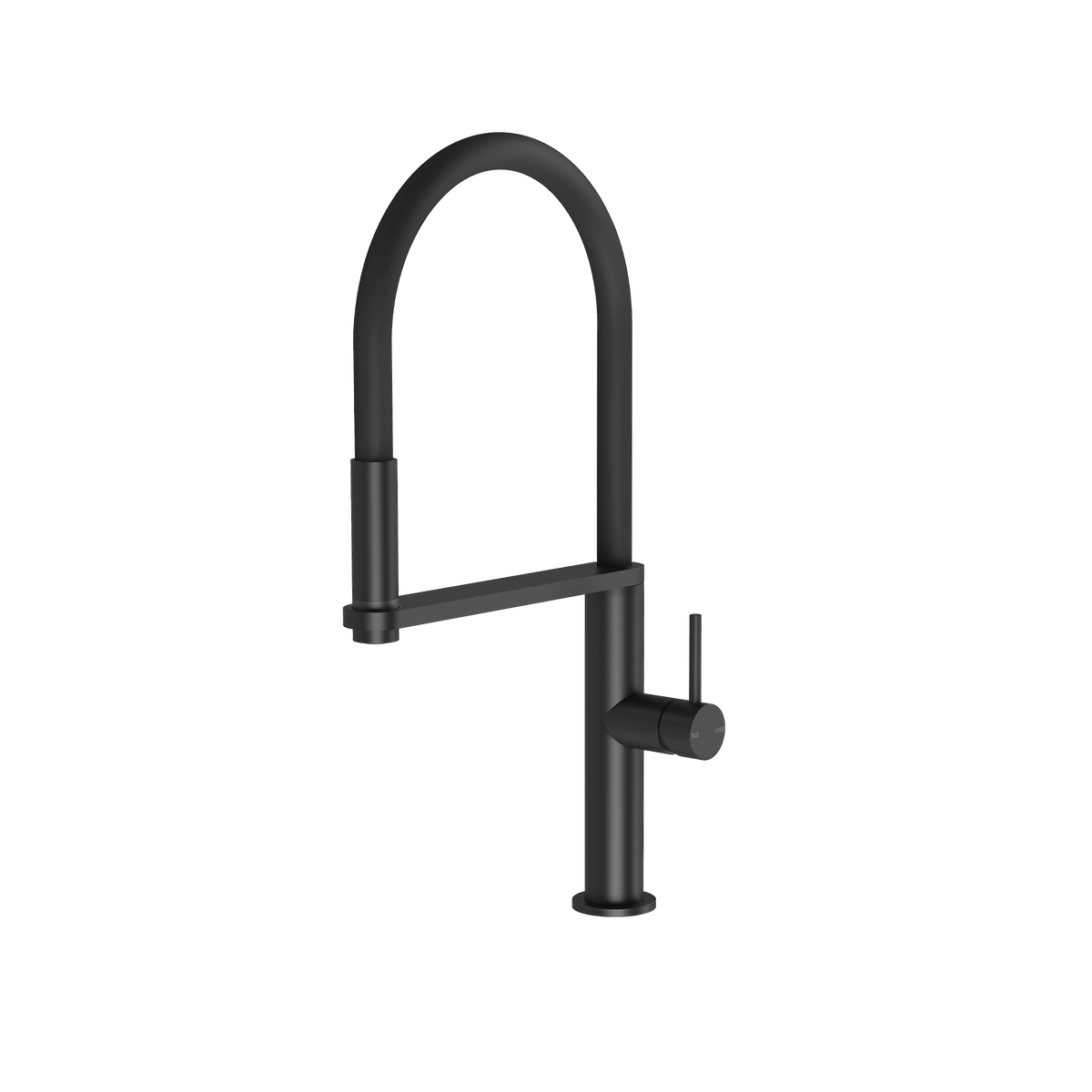 Flexible Hose Sink Mixer 210 Round Matte Black