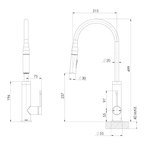 Pull Out Sink Mixer 220 Chrome