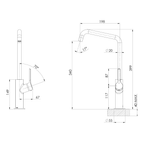 Sink Mixer 200 Squareline Brushed Nickel