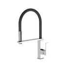 Flexible Hose Sink Mixer Square 210 Chrome