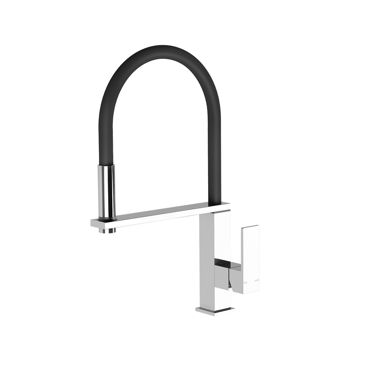 Flexible Hose Sink Mixer Square 210 Chrome