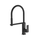 Flexible Hose Sink Mixer Square 210 Matte Black