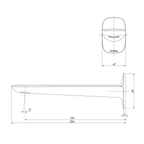 Wall Basin/Bath Outlet 200 Brushed Carbon
