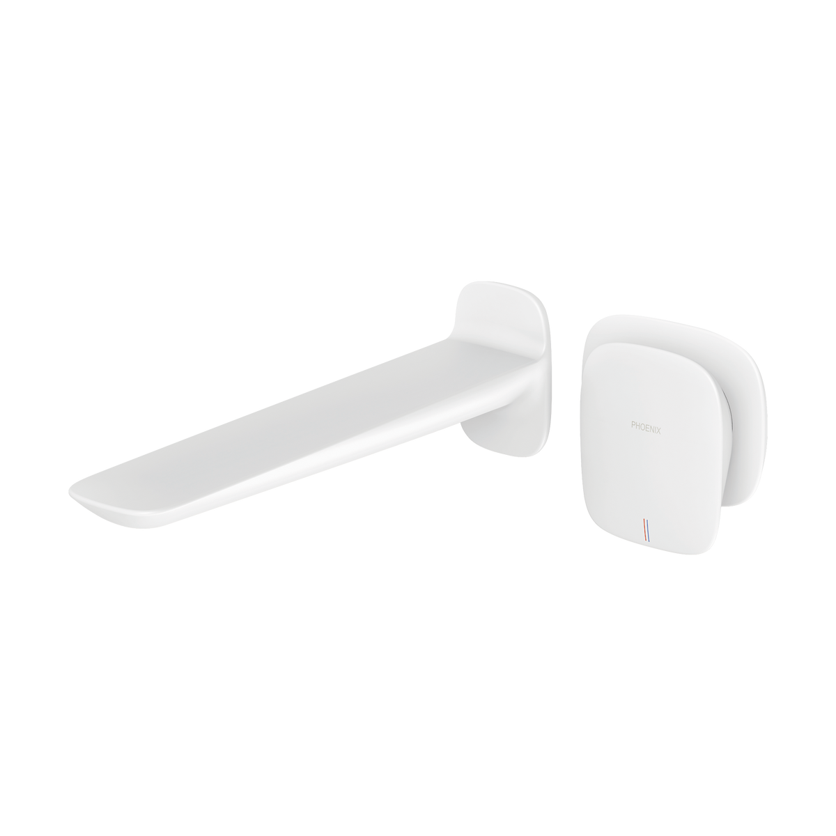 Wall Basin/Bath Mixer Set 200 Matte White