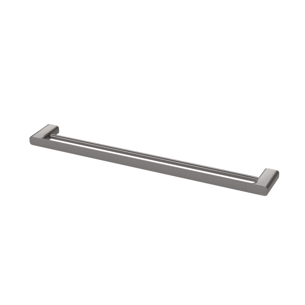 Double Towel Rail 800 Brushed Carbon