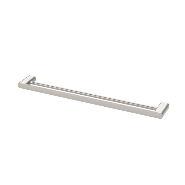 Double Towel Rail 800 Brushed Nickel