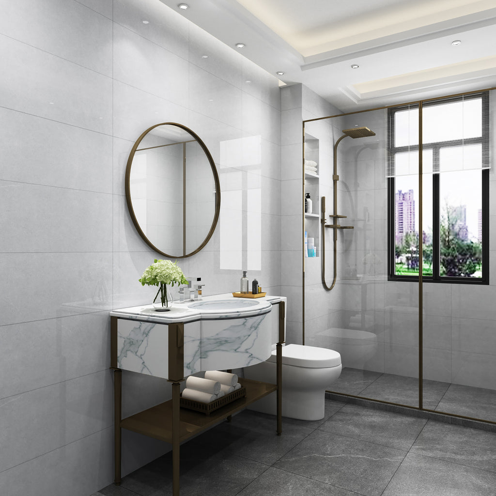 Stone White Gloss Tile - lifestyle view