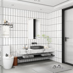 Bumpy White Structured Gloss Tile - lifestyle view