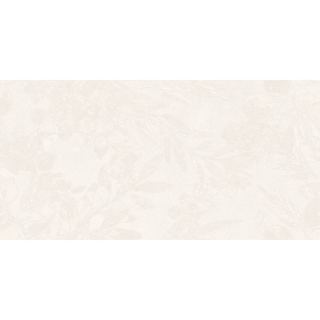 Eucalypt Floral Alabaster HiLite Matt Tile