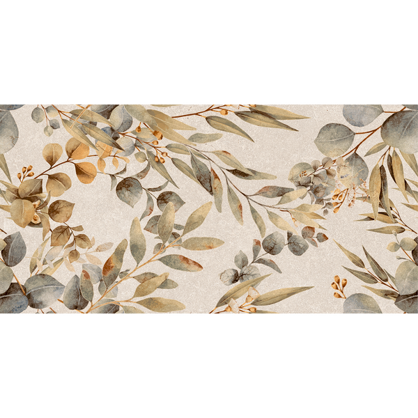 Eucalypt Floral Natural Matt Tile