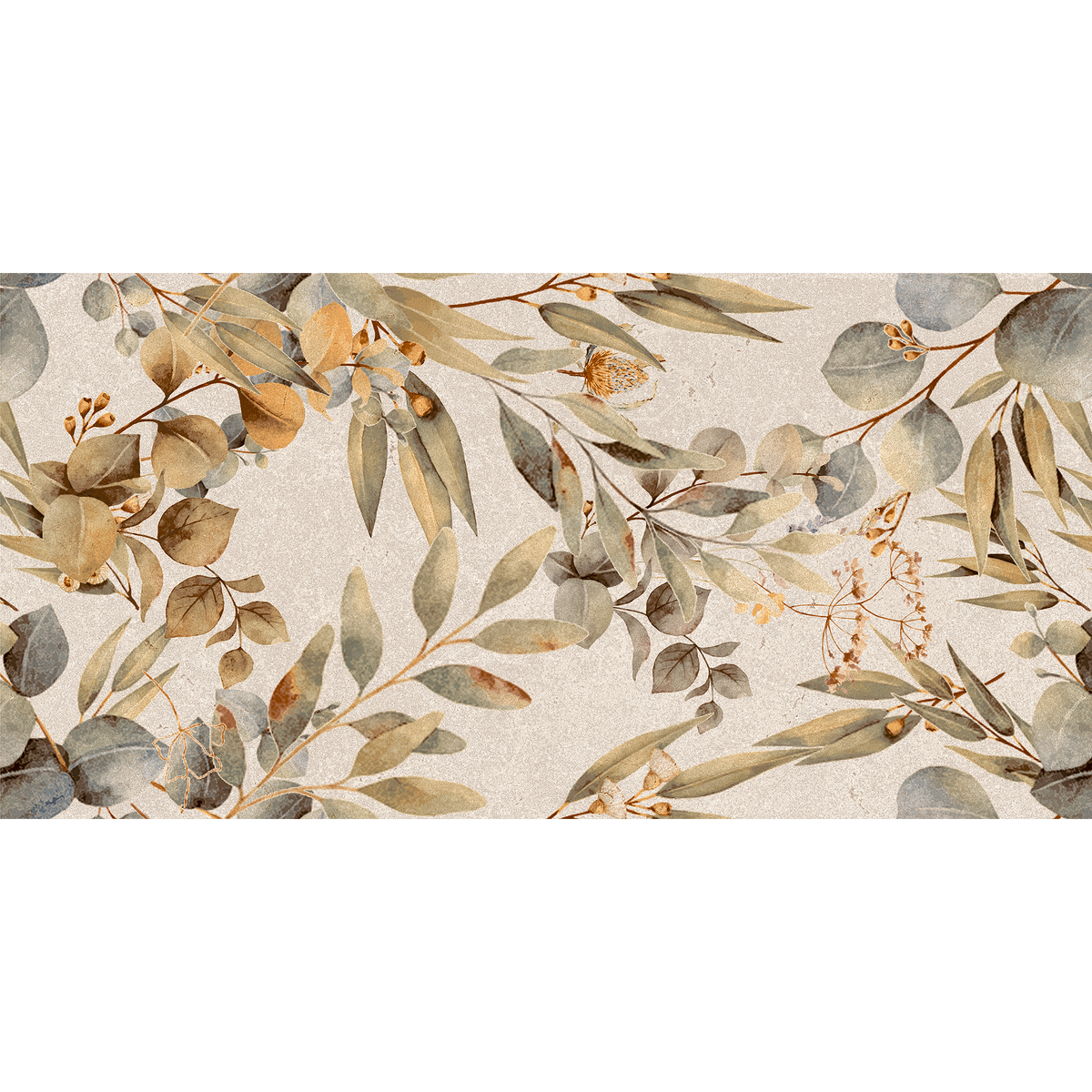 Floral Natural Matt Tile