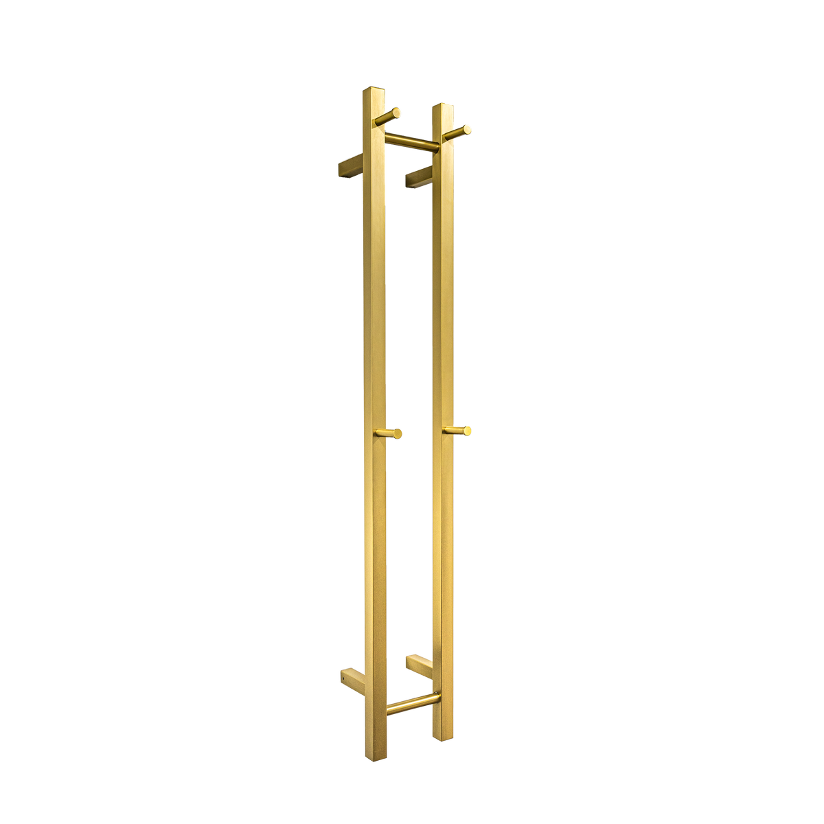 Heated Towel Rail 2 Rails Brushed Gold