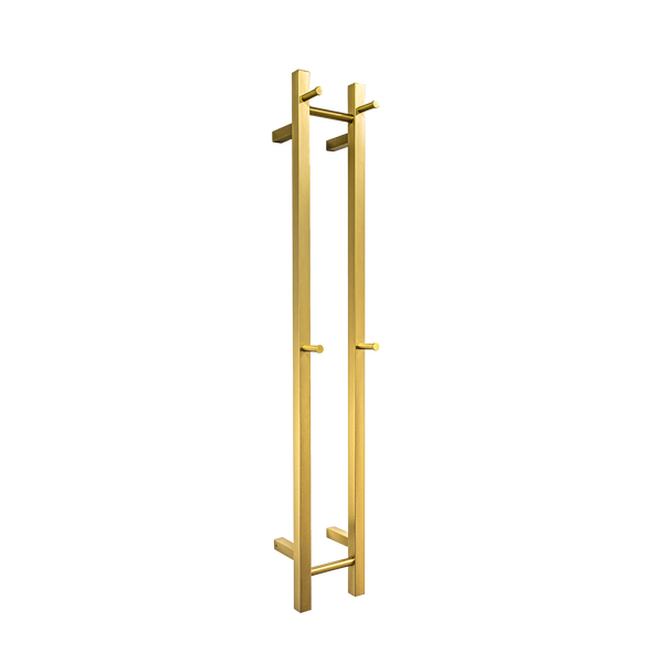 Heated Towel Rail 2 Rails Brushed Gold