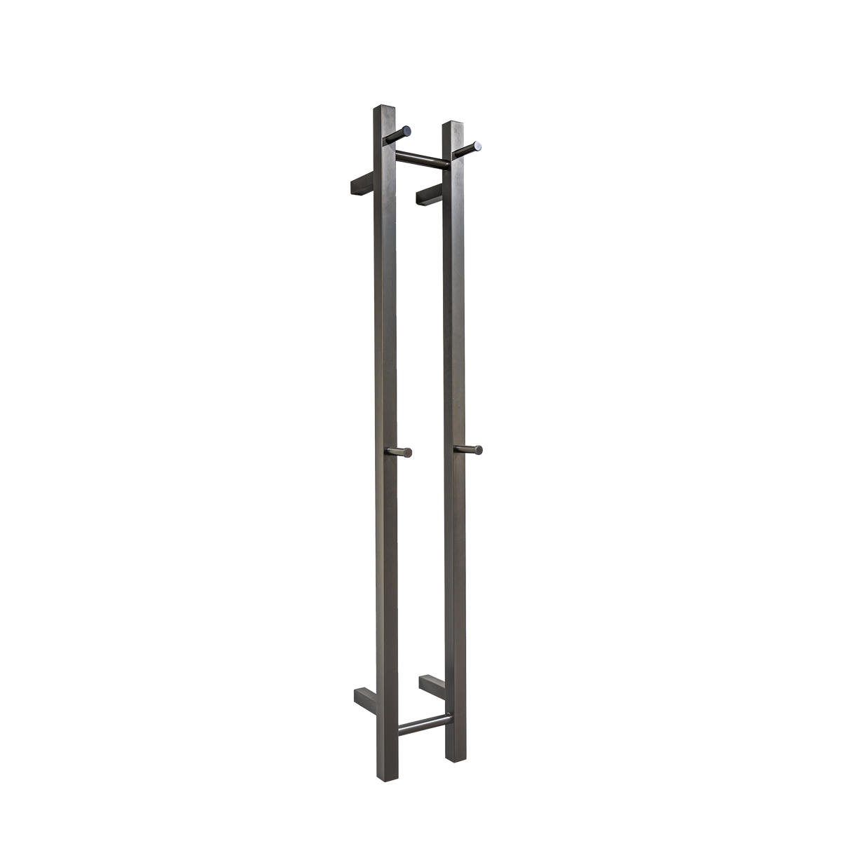 Heated Towel Rail 2 Rails Gun Metal