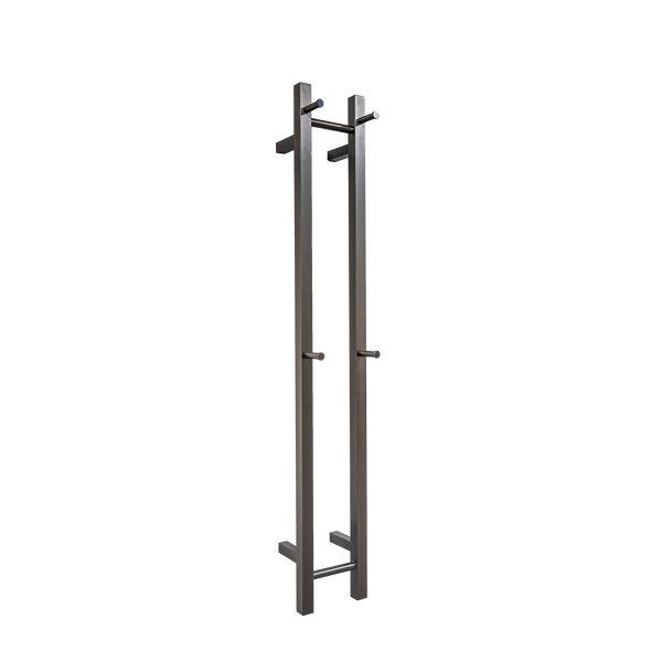 Heated Towel Rail 2 Rails Gun Metal