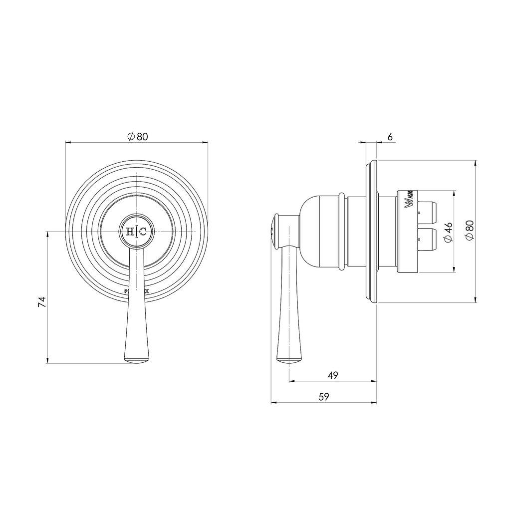 SwitchMix Shower/Wall Mixer Trim Kit Brushed Nickel