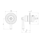 SwitchMix Shower/Wall Mixer Trim Kit Brushed Nickel