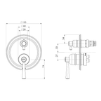 SwitchMix Shower/Bath Diverter Mixer Trim Kit Brushed Nickel