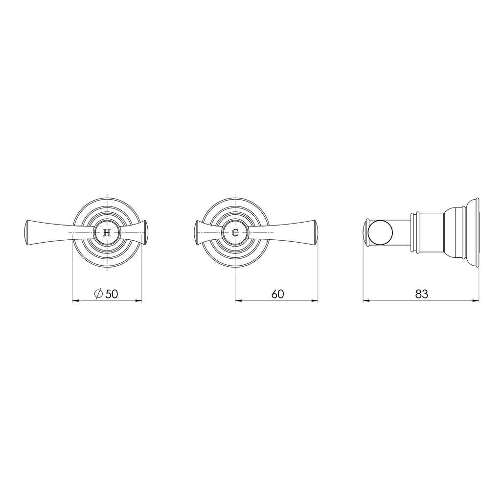 Wall Top Assemblies Chrome