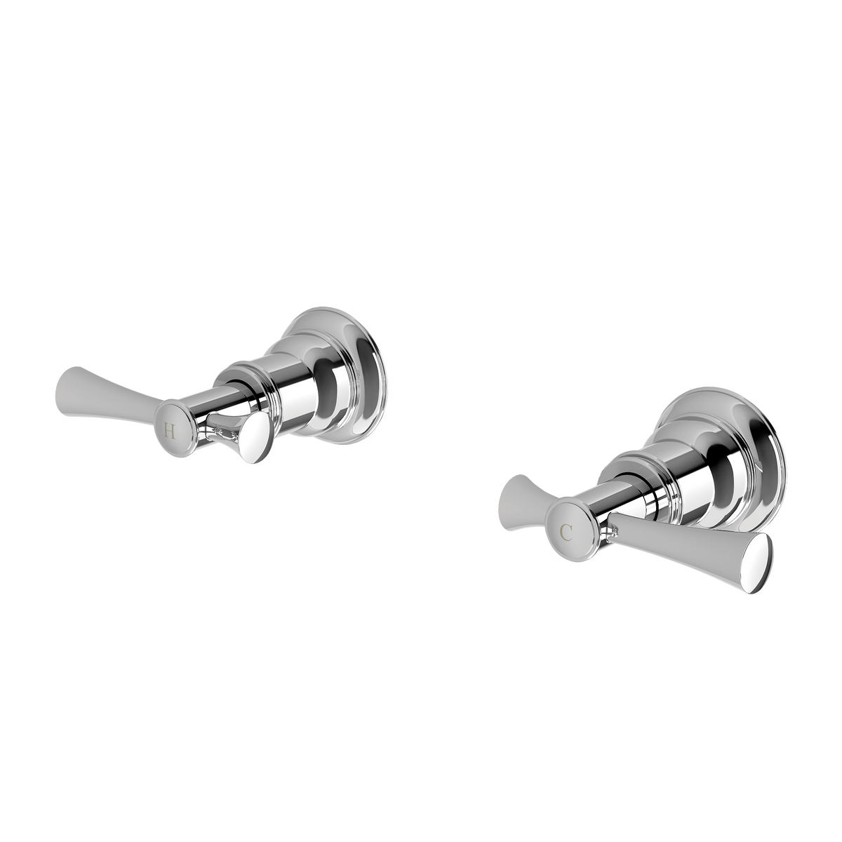 Wall Top Assemblies 15 Extended Spindles Chrome