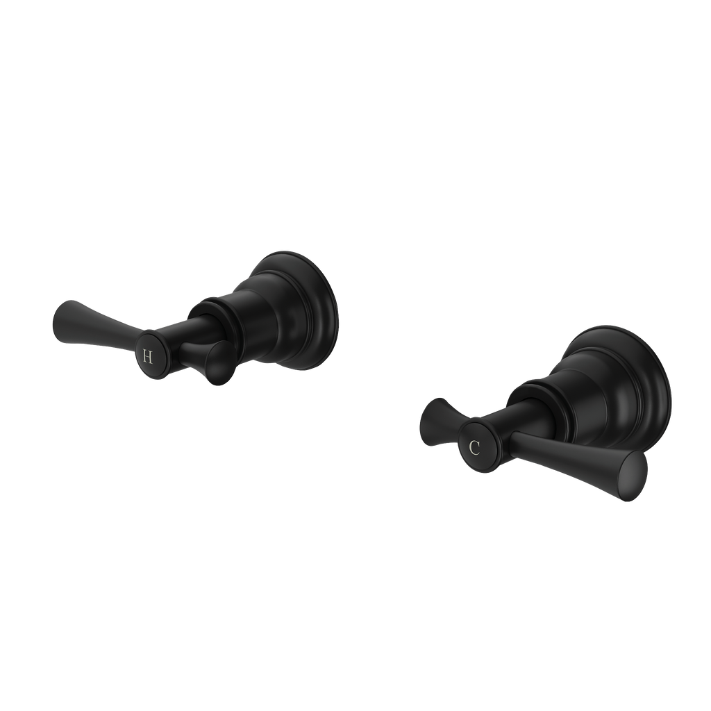 Wall Top Assemblies 15 Extended Spindles Matte Black