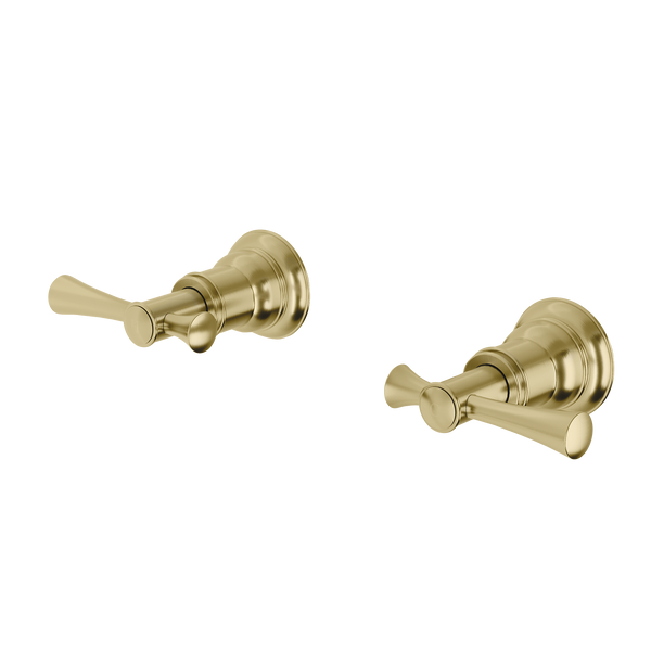 Wall Top Assemblies 15 Extended Spindles Brushed Gold