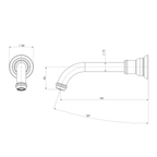 Wall Basin/Bath Outlet Brushed Gold