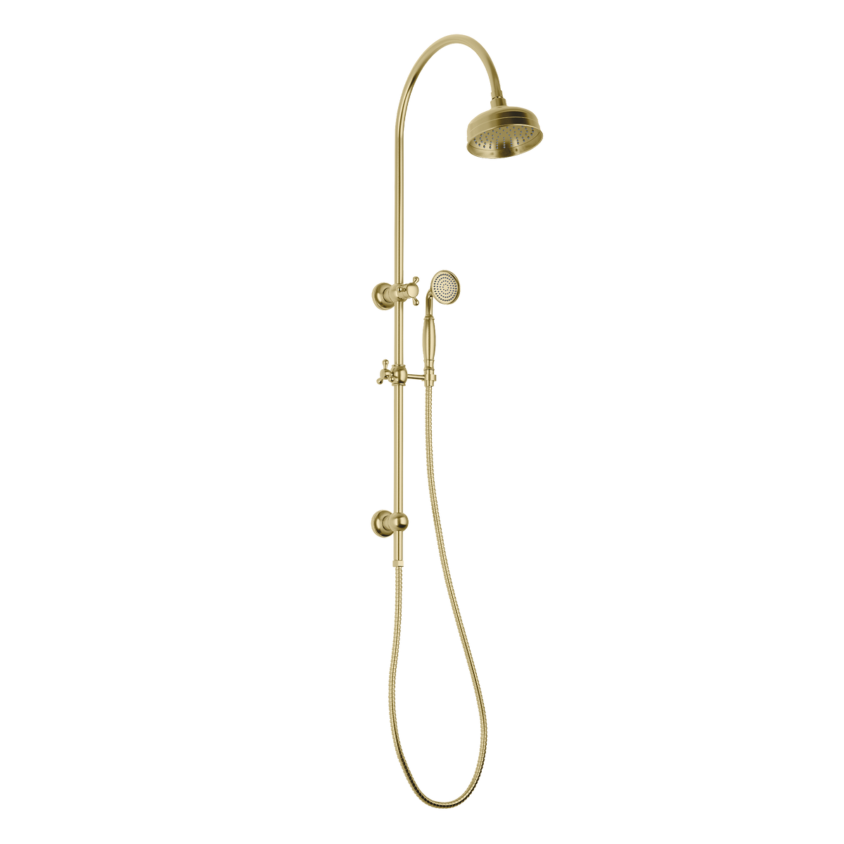 Twin Shower Brushed Gold