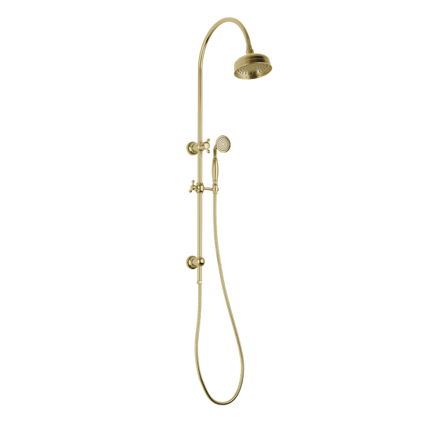 Twin Shower Brushed Gold