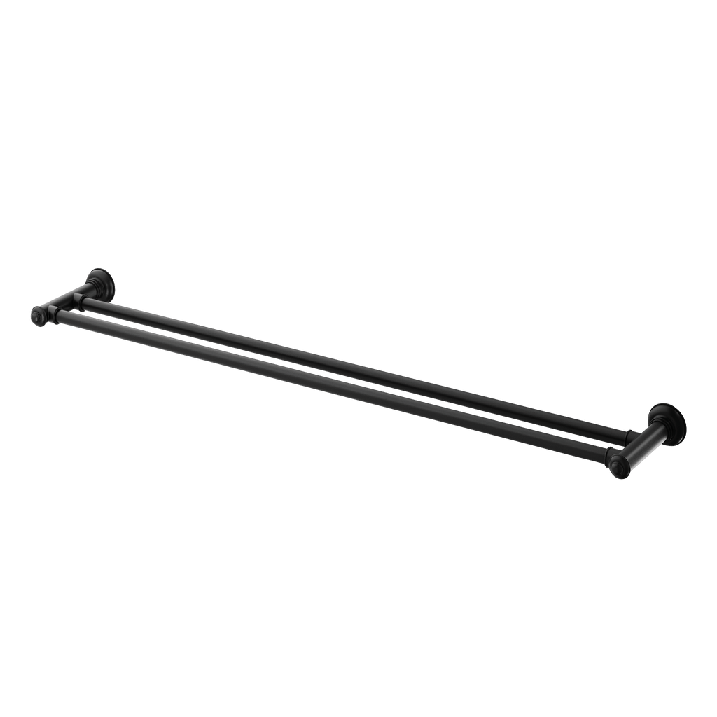 Double Towel Rail 800 Matte Black