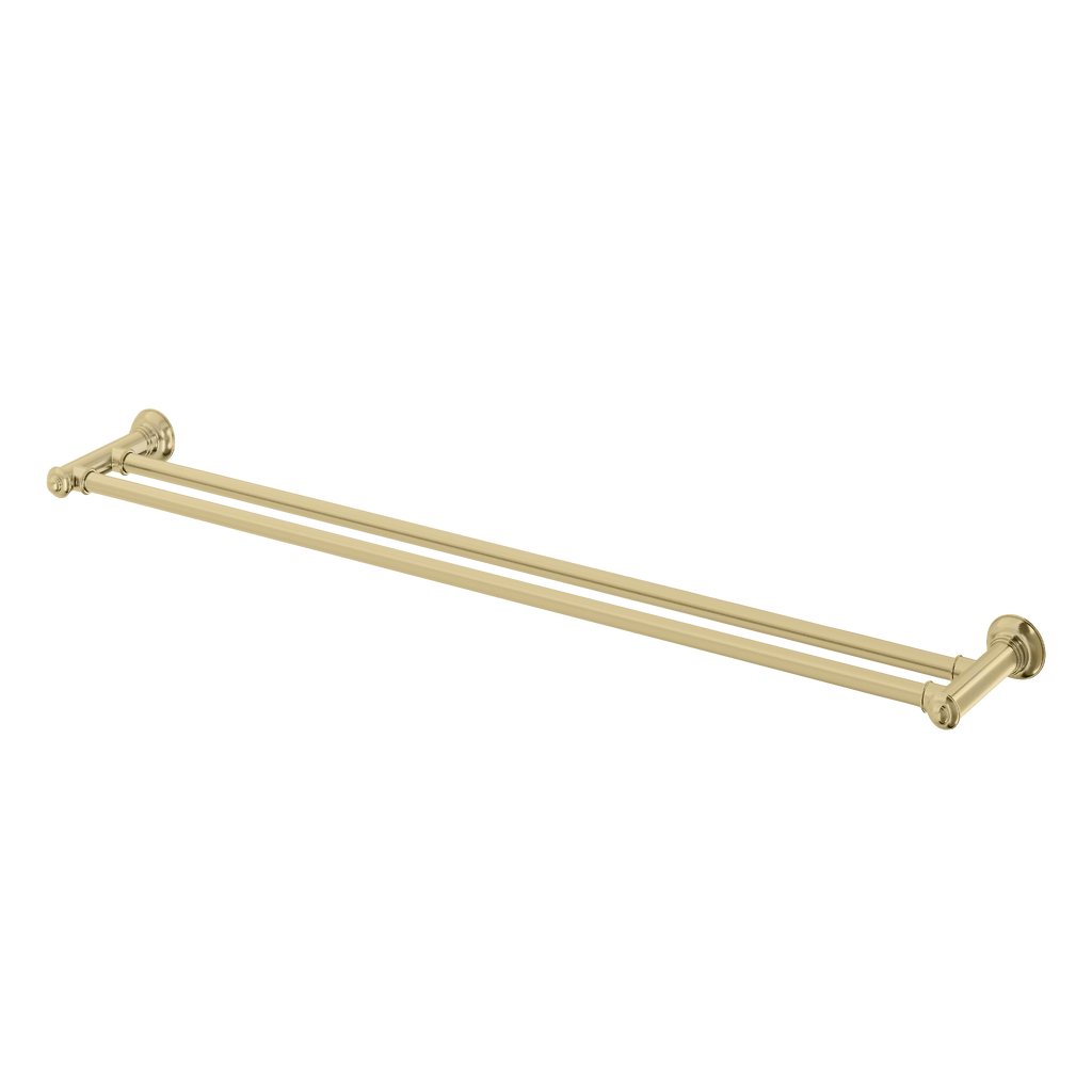 Double Towel Rail 800 Brushed Gold