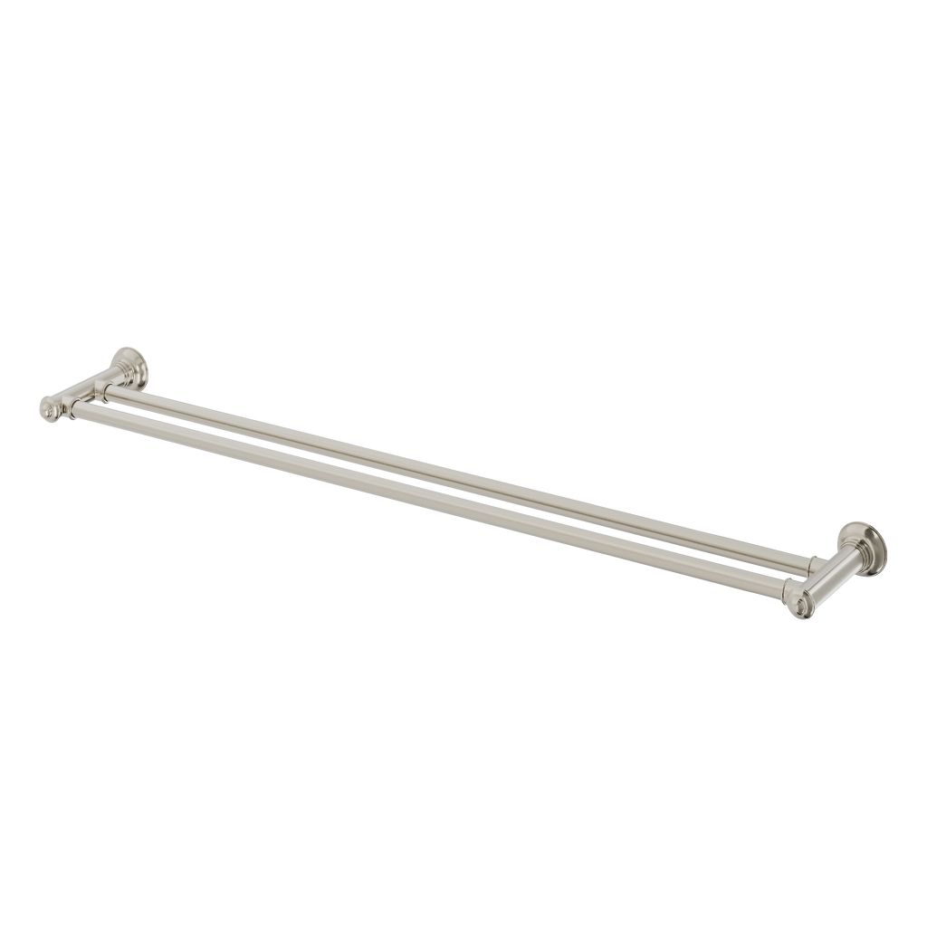 Double Towel Rail 800 Brushed Nickel