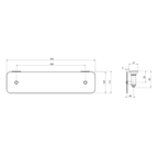 Glass Shelf 450 Brushed Nickel