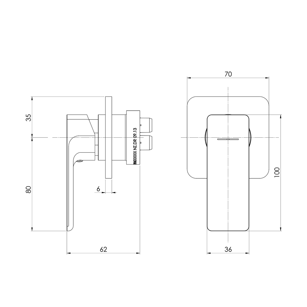 SwitchMix Shower/Wall Mixer Trim Kit Brushed Carbon