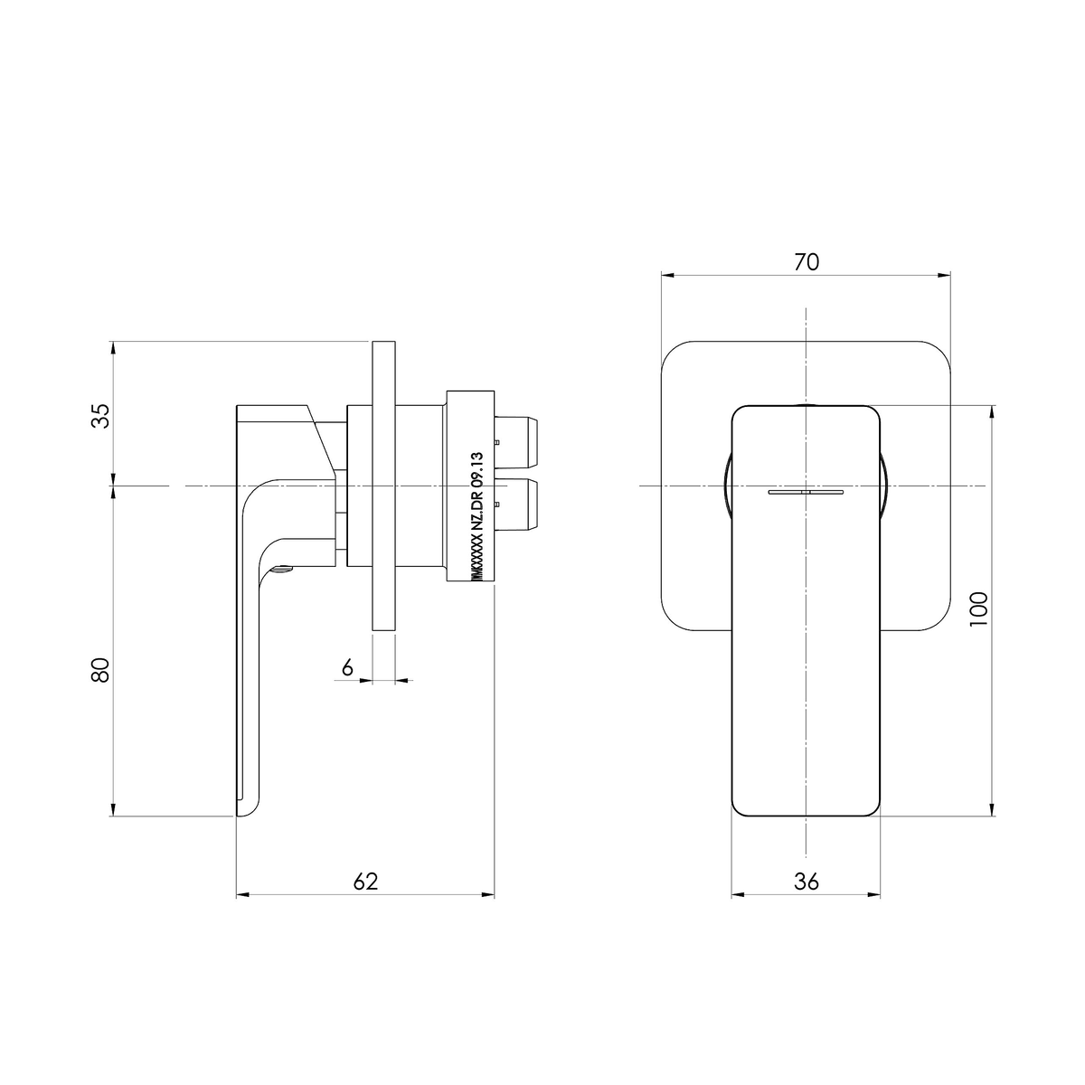 SwitchMix Shower/Wall Mixer Trim Kit Brushed Carbon