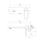SwitchMix Wall Basin/Bath Mixer Set 200 Trim Kit Chrome