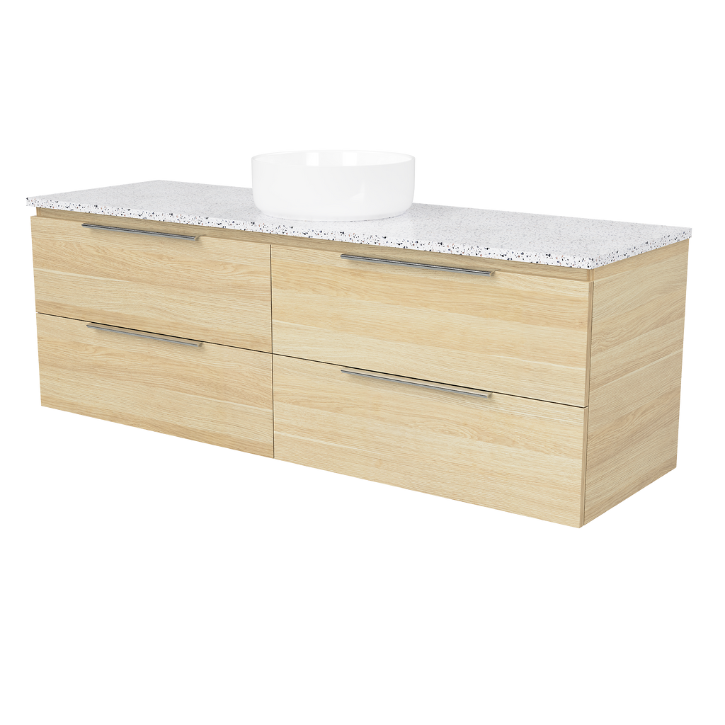 Vanity Wall Hung 1500 Centre WG Basin SilkSurface AC Top