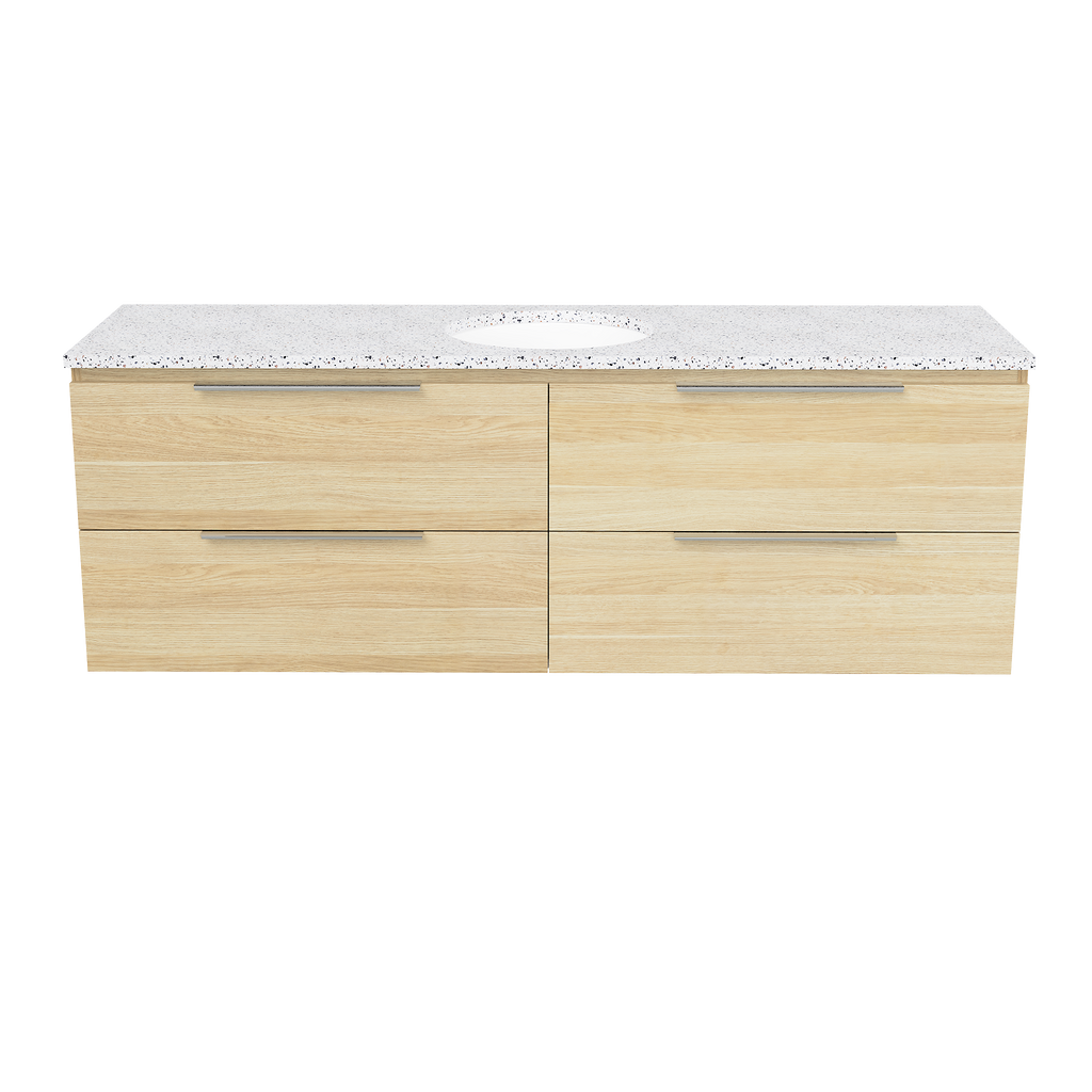 Vanity Wall Hung 1500 Centre WG Basin SilkSurface UC Top