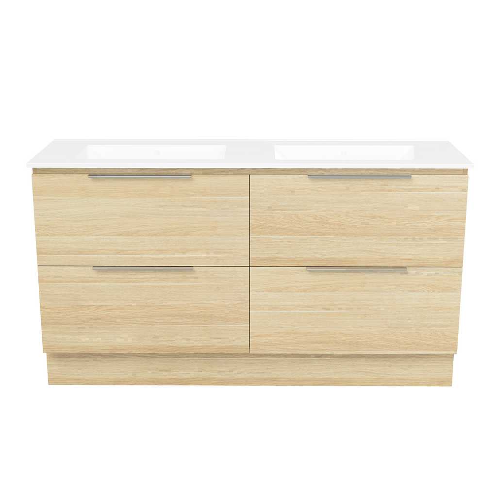 Vanity Floor Standing 1500 Double Bowl Alpha Top