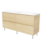 Vanity On Legs 1500 Double Bowl Alpha Top