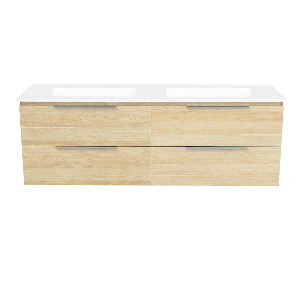 Vanity Wall Hung 1500 Double Bowl Alpha Top