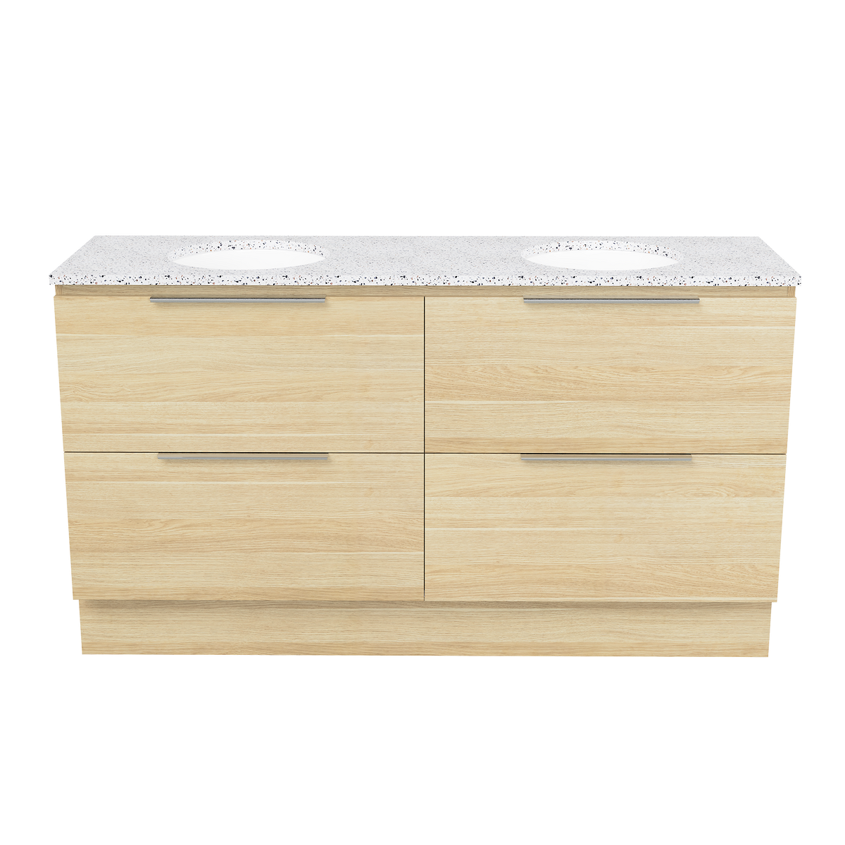 Vanity Floor Standing 1500 Double WG Basins SilkSurface AC Top